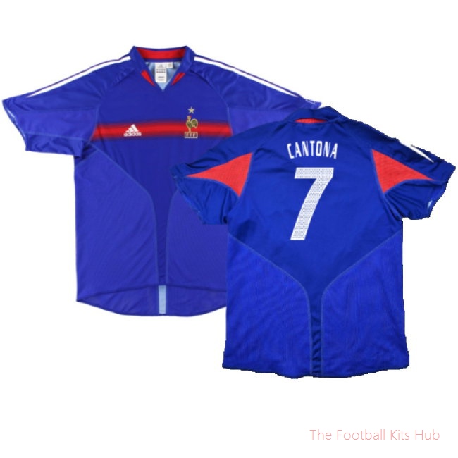 France 2004-06 Home Shirt (S) (Excellent) (CANTONA 7)-UniFootball Store